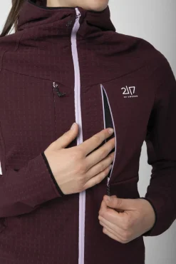 2117 Fleecet, Colleget Ja Hupparit*softshell takki Mellom W 709 Dk-Plum