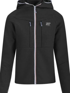 2117 Fleecet, Colleget Ja Hupparit*takki Mellom W 010 Black