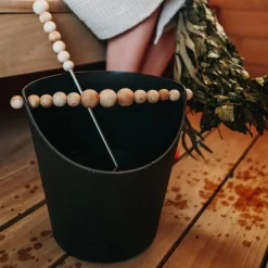 Aarikka Saunatarvikkeet*saunakiulu Nuppu musta/mänty