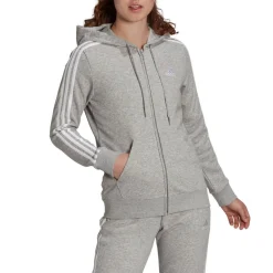 Adidas Fleecet, Colleget Ja Hupparit*collegetakki 3S ft fz hoody w GL0802 GL0802 Mgrey heather