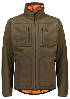 Alaska Fleecet, Colleget Ja Hupparit|Takit*miesten fleecetakki Elk Hunter Reversible Moss Brown / BlindTech Blaze
