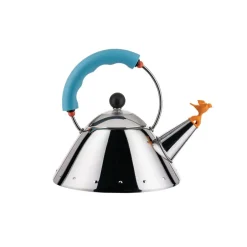 Alessi Juoma- Ja Baaritarvikkeet|Tarjoilu*9093 viheltävä vesipannu teräs/sininen 1L