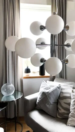 Sisustusvalaisimet*Aneta Lighting Fidelio 12-os. kattovalaisin kromi