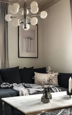 Sisustusvalaisimet*Aneta Lighting Fidelio 12-os. kattovalaisin kromi