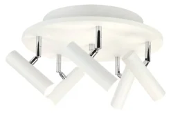 Sisustusvalaisimet*Aneta Lighting kattospotti Artic 5-os. valkoinen/kromi