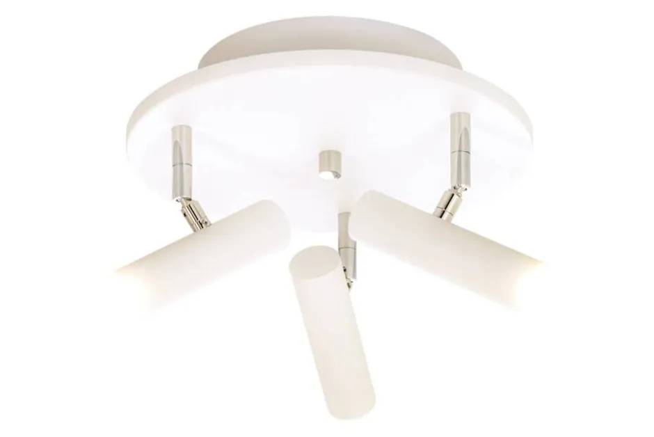 Sisustusvalaisimet*Aneta Lighting kattospotti Artic LED 3-os. pyöreä valkoinen/kromi