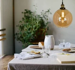 Sisustusvalaisimet*Aneta Lighting kattovalaisin Beatrice antiikki/meripihka