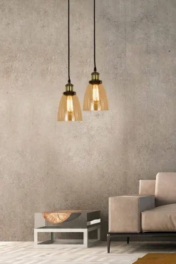 Sisustusvalaisimet*Aneta Lighting kattovalaisin Becky antiikki/meripihka