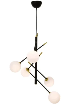 Sisustusvalaisimet*Aneta Lighting kattovalaisin Akrobat 5-os musta/mattamessinki