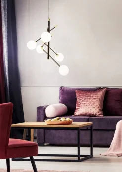Sisustusvalaisimet*Aneta Lighting kattovalaisin Akrobat 5-os musta/mattamessinki