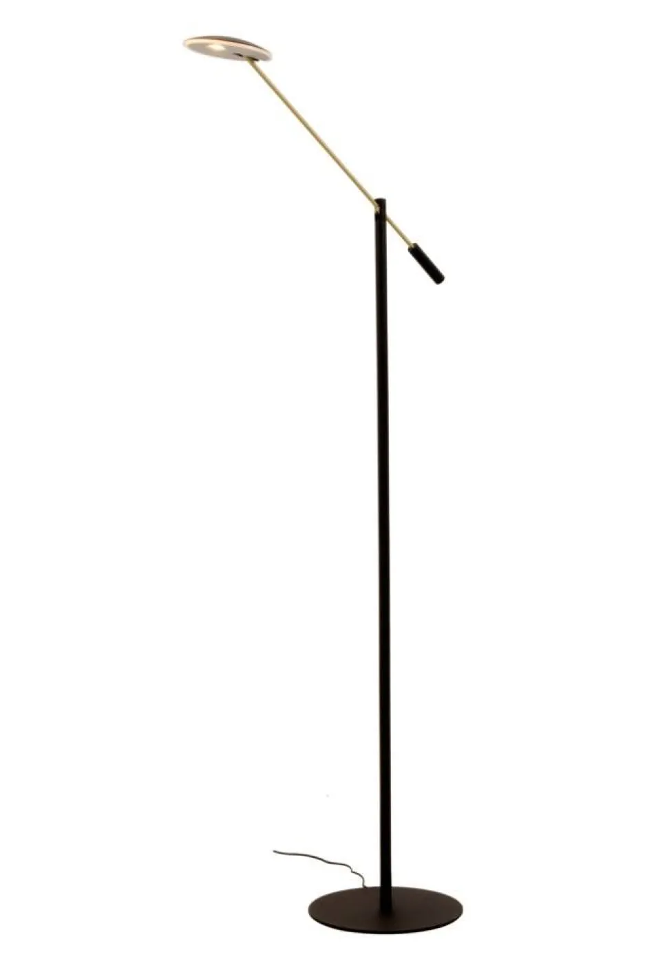 Sisustusvalaisimet*Aneta Lighting lattiavalaisin Cadiz LED musta/mattamessinki