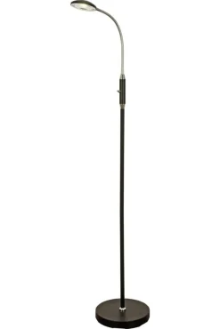 Sisustusvalaisimet*Aneta Lighting led lattiavalaisin Hero musta/kromi