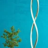 Sisustusvalaisimet*Aneta Lighting led lattiavalaisin Swirl teräs