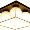 Sisustusvalaisimet*Aneta Lighting plafondi Astro 36 cm musta/kulta/opaalivalkoinen