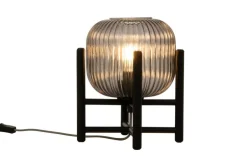 Sisustusvalaisimet*Aneta Lighting pöytävalaisin Vinda musta/savulasi