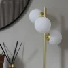 Sisustusvalaisimet*Aneta Lighting pöytävalaisin Molekyl 3-os. mattamessinki