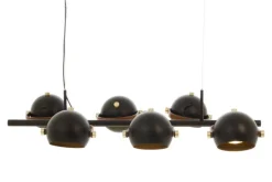 Sisustusvalaisimet*Aneta Lighting riippuvalaisin Bow 6-os. musta