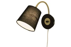 Sisustusvalaisimet*Aneta Lighting seinävalaisin Ljusdal musta/mattamessinki