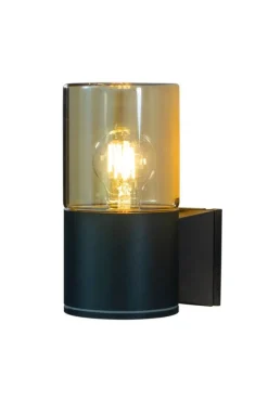 Ulkovalaisimet*Aneta Lighting ulkoseinävalaisin Lysekil musta/meripihka