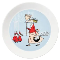 Moomin Astiat*Arabia Muumi lautanen 19 cm Vilijonkka harmaa