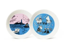 Moomin Astiat*Arabia Muumi Lautassetti Iltapurjehdus ja rauha