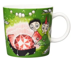 Moomin Astiat*Arabia Muumi muki Tiuhti ja Viuhti 0,3 L vihreä