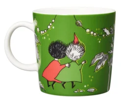 Moomin Astiat*Arabia Muumi muki Tiuhti ja Viuhti 0,3 L vihreä