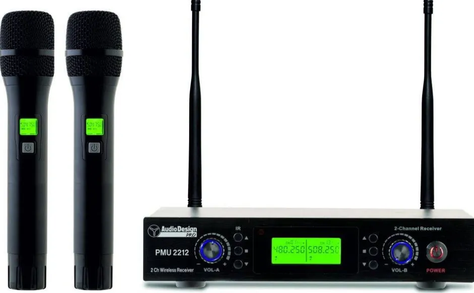 AudioDesignPRO Äänentoisto*kahden langattoman mikin setti PMU-2212