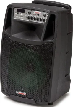 AudioDesignPRO Äänentoisto*kannettava akkukäyttöinen 12" aktiivikaiutin & 2 mikrofonia