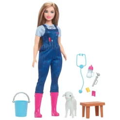 Barbie Nuket Ja Kotileikki*nukke maatilan eläinlääkäri