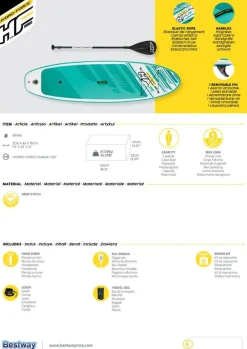 Bestway Vesiurheilu*SUP-lauta Hydro-Force Huaka'I 305x84 cm