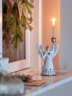 Bloomingville Lyhdyt Ja Kynttilänjalat*kynttilänjalka Evangeline valkoinen
