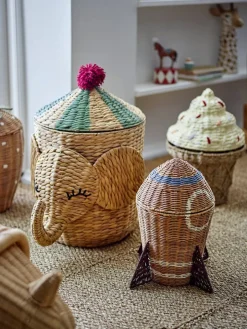 Bloomingville Mini Lastenhuone|Säilytyskorit Ja Laatikot*kori Bobo Basket kannella natural