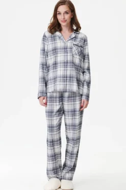 Brandtex Yö- Ja Oloasut*flanellipyjama 216449 3315 Laventeli
