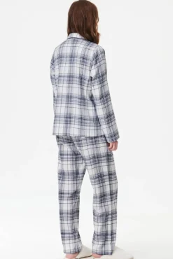 Brandtex Yö- Ja Oloasut*flanellipyjama 216449 3315 Laventeli