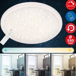 Briloner Sisustusvalaisimet*LED-plafondi CCT tähtikuviokupu ja kristallikoriste