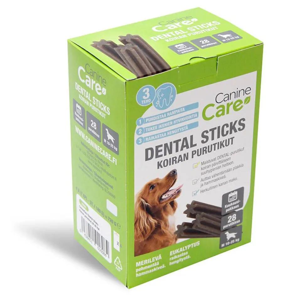 CanineCare Koirat*Dental Sticks Koiran purutikut, M 28 kpl