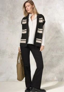 Cecil Liivit|Topit*neuleliivi 253908 20001 Musta / Beige