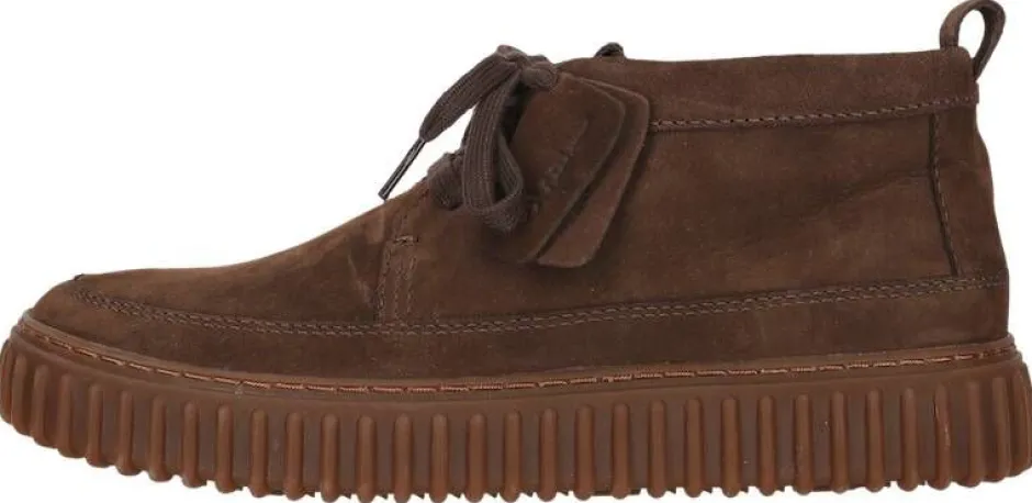 Clarks Nilkkurit*nilkkurit Torhill Lace Hi Dark Brown Nubuck