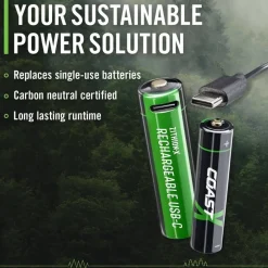 Coast Paristot|Lamput Ja Valaisintarvikkeet*paristo AAA USB-C 1.5V 4 kpl sis. latauskaapelin