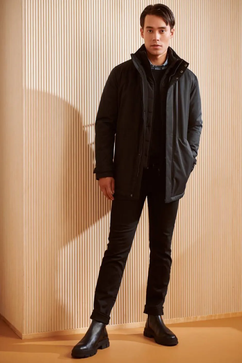 Create Talvitakit*takki Neka Long MUSTA-BLACK