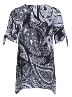 Create Trikoopaidat Ja Colleget*tunika Licia paisley Black /white