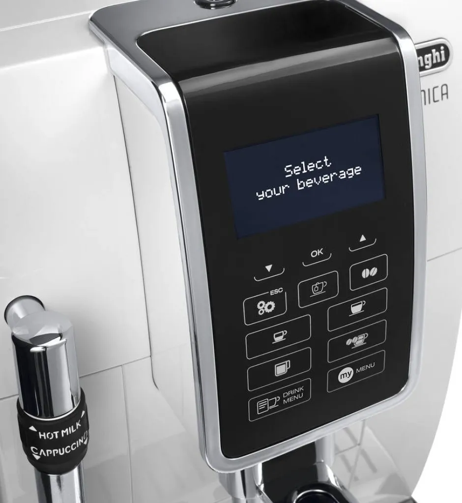 DeLonghi Kahvi Ja Kuumat Juomat*kahviautomaatti Dinamica valkoinen