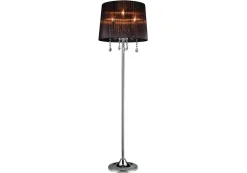 Design by Gru00f6nlund Sisustusvalaisimet*Design by Grönlund Crystal lattiavalaisin musta/kromi