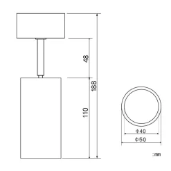 Design by Gru00f6nlund Sisustusvalaisimet*Design by Grönlund Minitube Spot kohdevalaisin musta 4000K