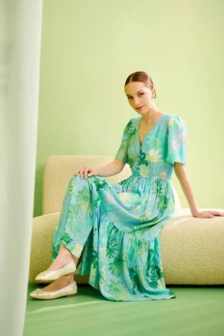 Desigual Lyhyet Juhlamekot*mekko 25SWVW18 4001 Turkoosi