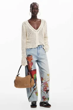 Desigual Neulepuserot*neule 25SWJF23 1001 Luonnonvalkoinen