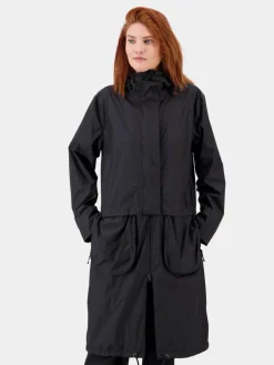 Didriksons Kevät- Ja Syystakit*takki Edina w parka long 060 Musta