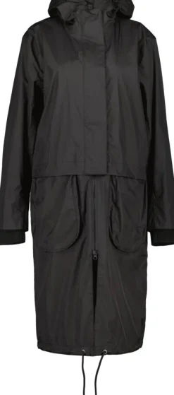 Didriksons Kevät- Ja Syystakit*takki Edina w parka long 060 Musta