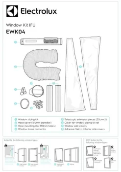 Electrolux Ilmastointi*Ilmastointilaitteen ikkunasarja EWK04